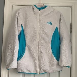 The north  Face reversible fleece zipper hoodie